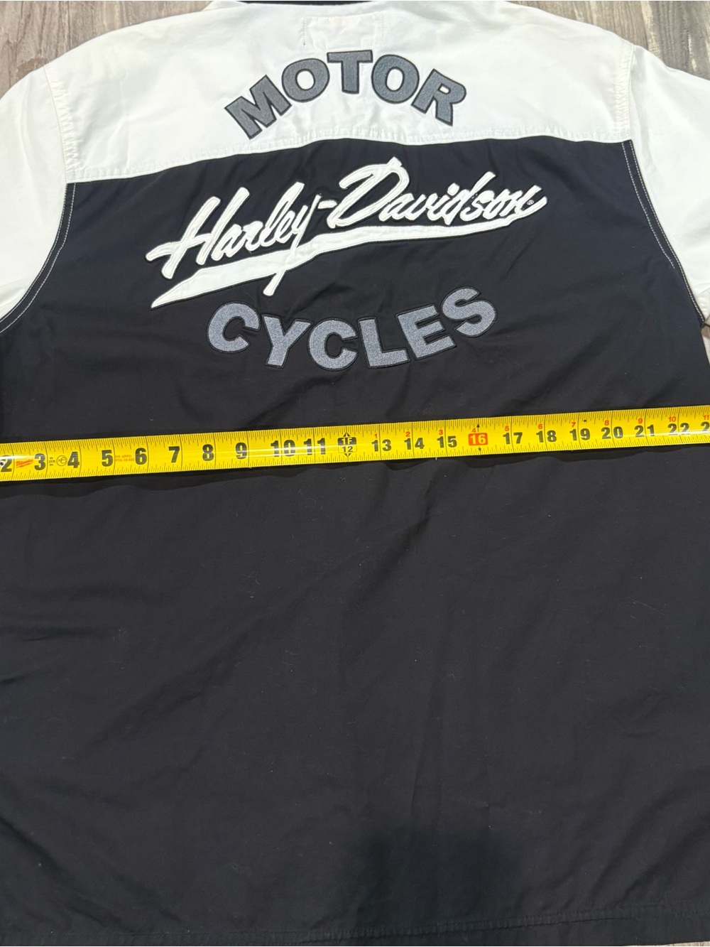 Harley-Davidson Men’s Black/ White 1903 Motorcycles Embroidered/ Patches SZ L - Picture 8 of 10